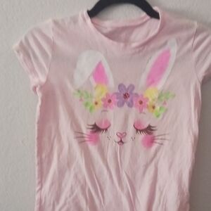 Place Pink Bunny Floral Kids T-Shirt